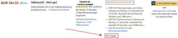 Amazon Warehouse Deals Schlussverkauf