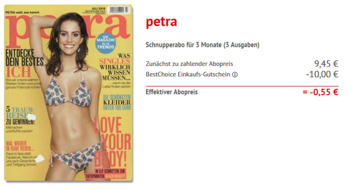 Zeitschrift Petra kostenlos