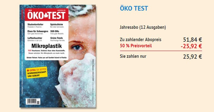 Öko Test Jahresabo