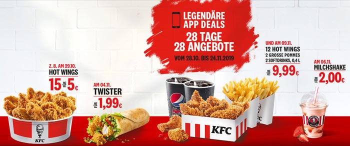 KFC Legendäre App Deals