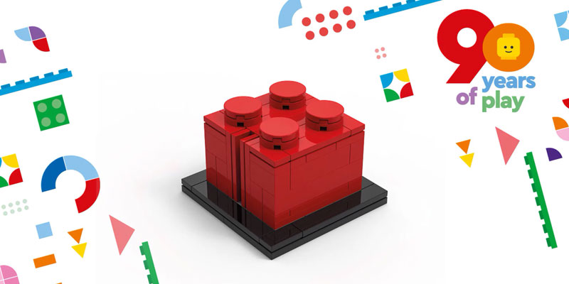 Roter Lego Stein