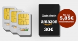 3x Klarmobil Handy Spar Tarif für 5,85€ + 30€ Amazon Gutschein bei Logitel