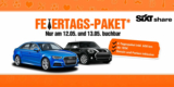 Sixt Share Feiertagsaktion: 4-Tage Mietwagen (inkl. 600 km, Benzin und Vollkasko) für 185€